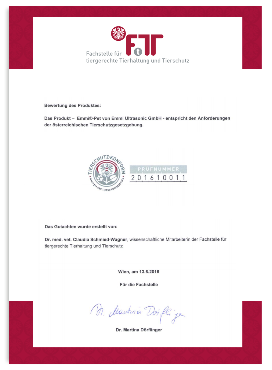 Osztrák Állattartók és Állatvédők Szervezete (FTT) által kibocsátott tanulmány