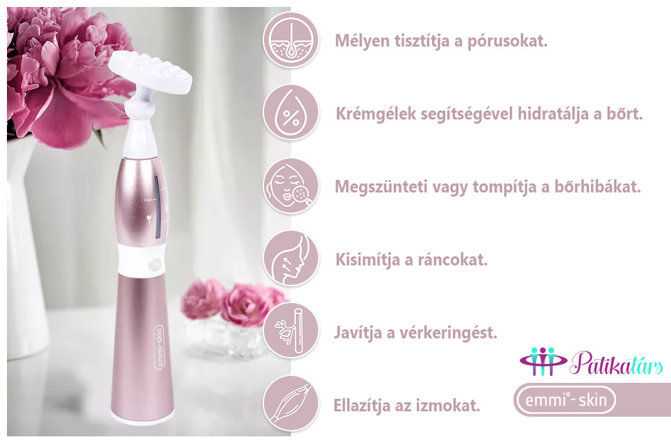 Az emmi®-skin Intense ultrahangos bőrápoló készülék