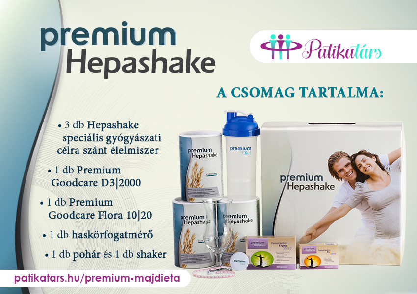 Premium Hepashake speciális gyógyászati célra szánt élelmiszert
