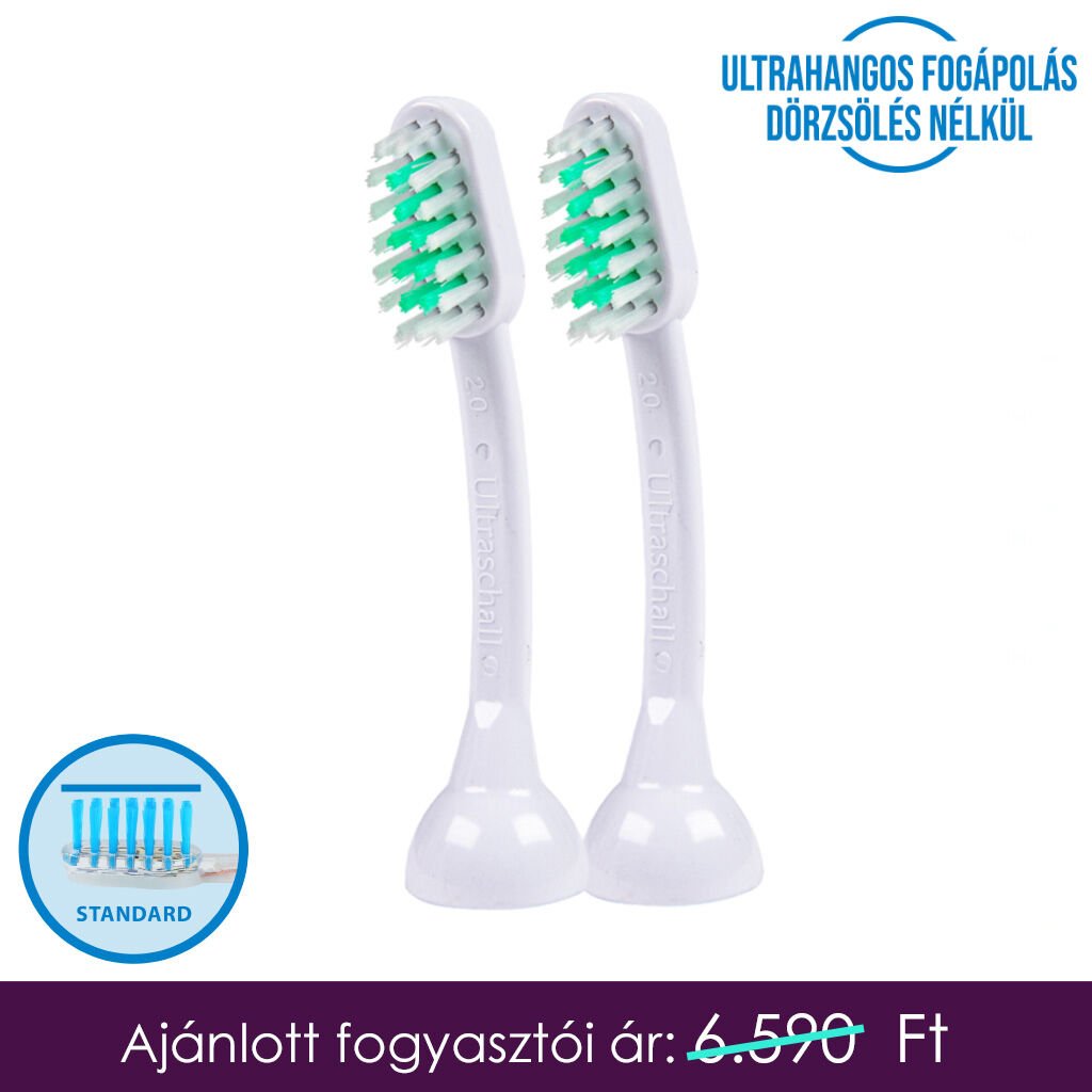 Emmi-pet A2/M2 nagy - cserélhető ultrahangos fogkefefejek (2x)