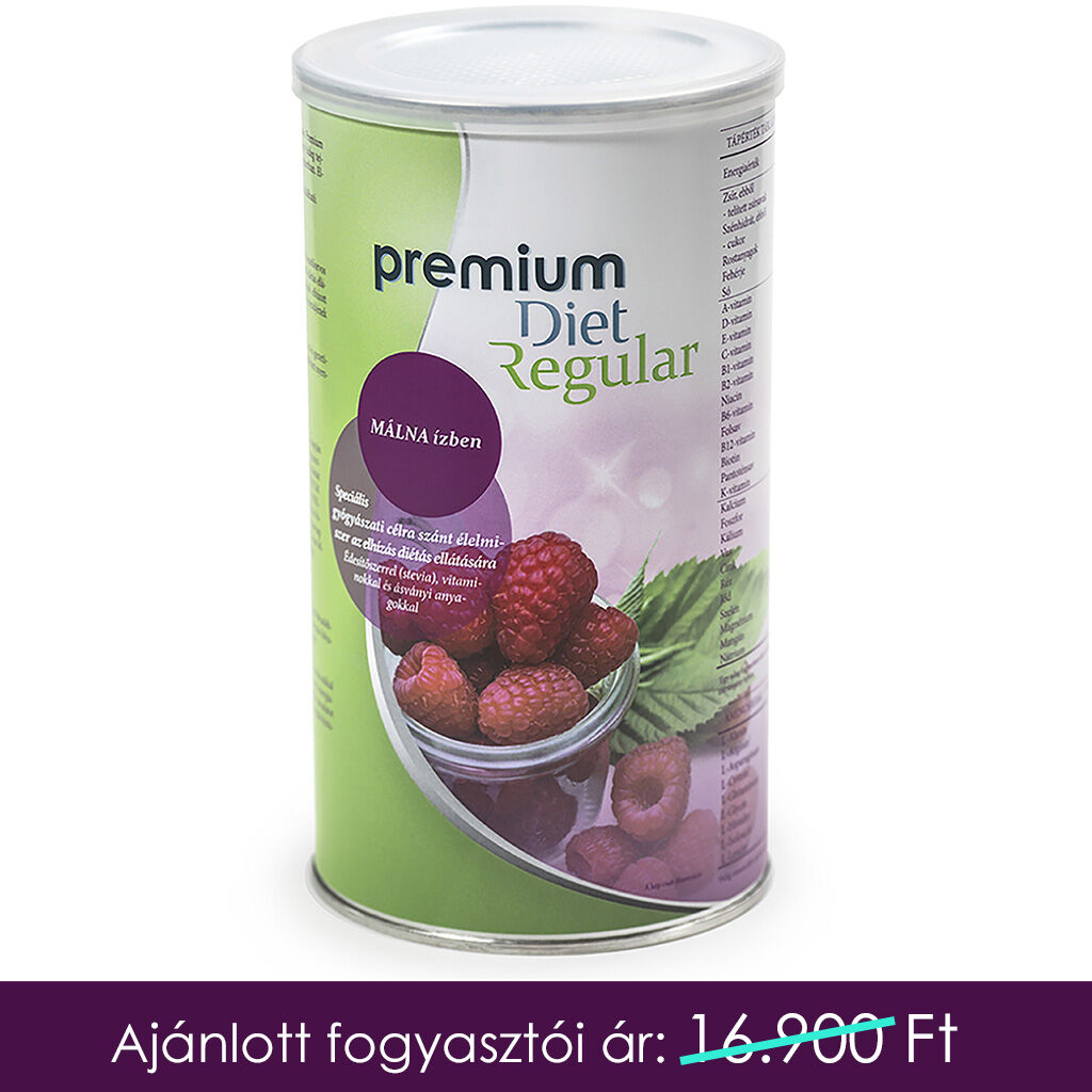 Premium Diet Regular - málna ízű (440g/25adag)