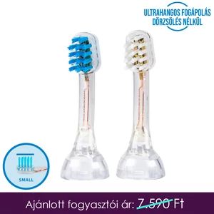 emmi®-dent K2 GO és Metallic cserélhető fogkefefejek gyerekeknek és hölgyeknek (2x)