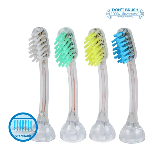 emmi-dent E4 Metallic és Professional cserélhető fogkefefejek felnőtteknek (4x)