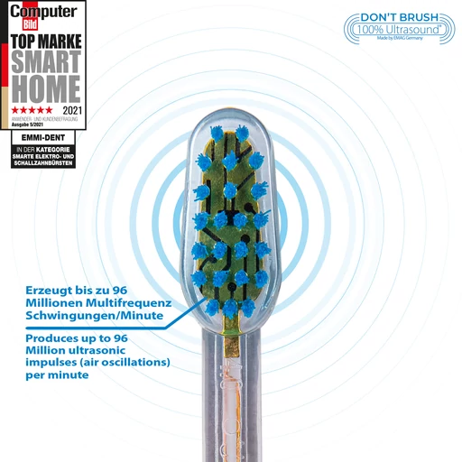 emmi-dent E4 Metallic és Professional cserélhető fogkefefejek felnőtteknek (4x)