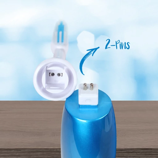 emmi-dent E2 Wave Metallic és Professional ultrahangos cserélhető fogkefefejek felnőtteknek (2x)