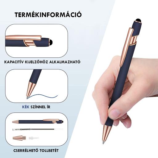 Univerzális exkluzív érintőképernyős toll, Patikatárs Kft. logóval (2in1)