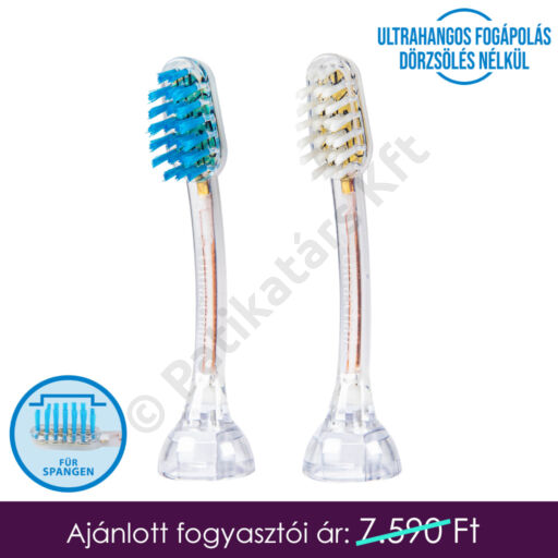 emmi®-dent SB2 GO és Metallic ultrahangos cserélhető fogkefefejek fogszabályzót viselőknek (2x)
