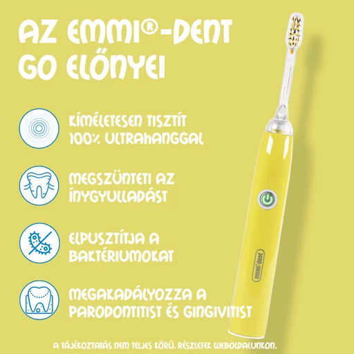 Emmi®-dent GO ultrahangos fogkefe szett - Sárga