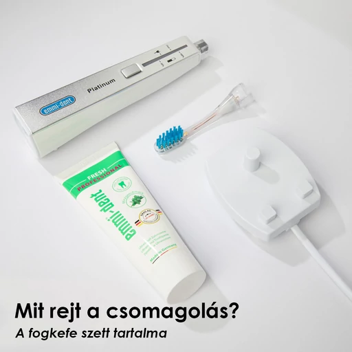 emmi®-dent PLATINUM ultrahangos fogkefe szett - fehér