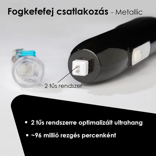 emmi®-dent METALLIC ultrahangos fogkefe szett - gyémántfekete