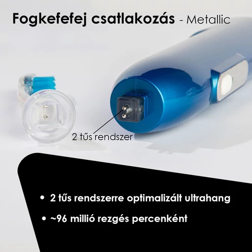 emmi®-dent METALLIC ultrahangos fogkefe szett - metálkék 