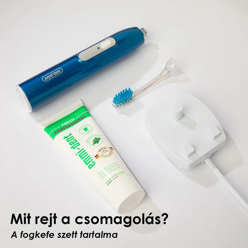 emmi®-dent METALLIC ultrahangos fogkefe szett - metálkék 