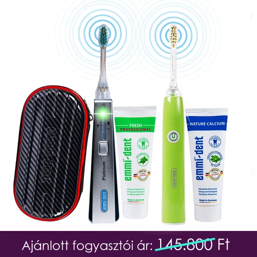 emmi®-dent PLATINUM ultrahangos fogkefe szett - carbon