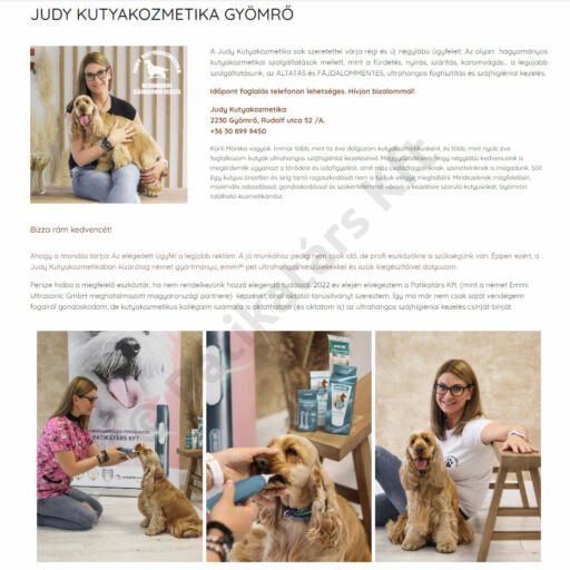 Tájékoztató weboldal kutyakozmetikusoknak