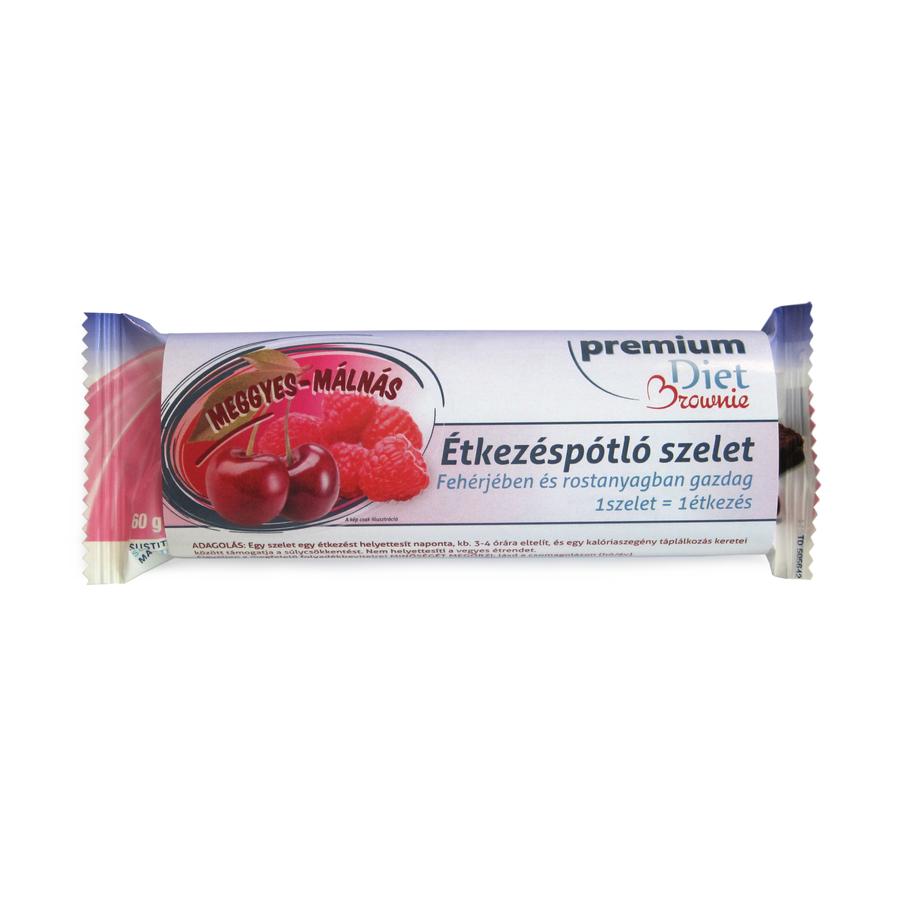 Premium Diet Brownie szelet málnás-meggyes (1x) Premium Diet Brownie szelet málnás-meggyes (1x)